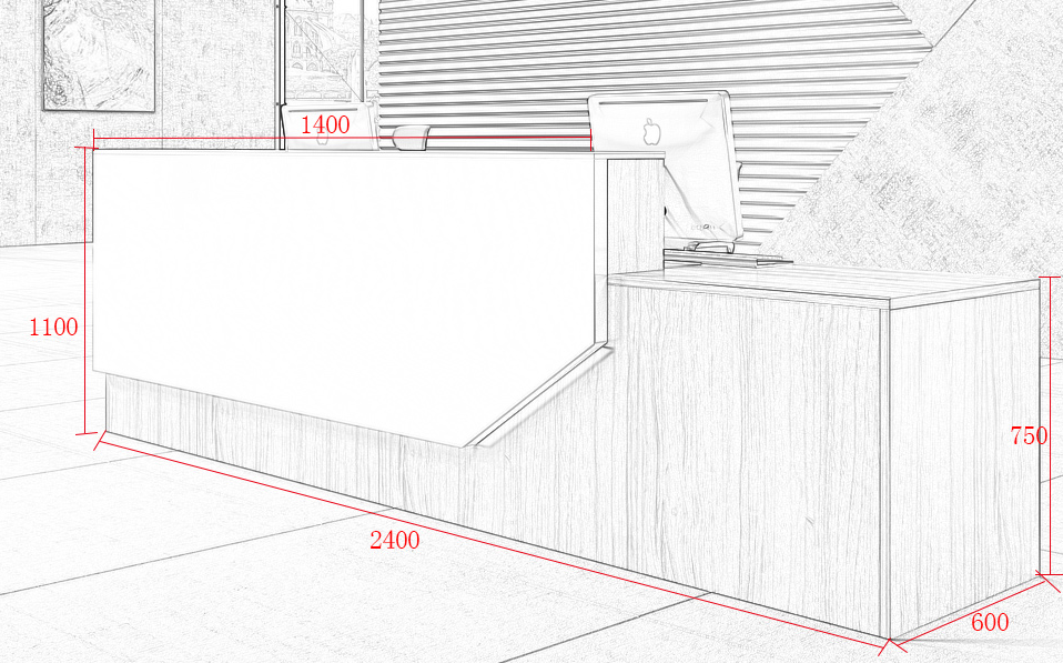 接待台高度一般是多少？公司前台用的接待台尺寸多少合适？